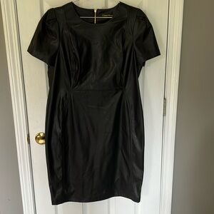 Calvin Klein Faux Leather Dress